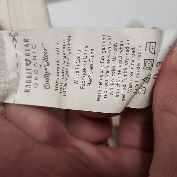 Rabbit + Bear Organic Cotton Onesie Footies - Picture 4 of 4